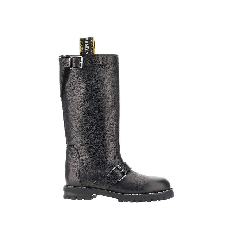 Fendi Fendi Fendi Commando Leather Boots Black - World Class Fashion