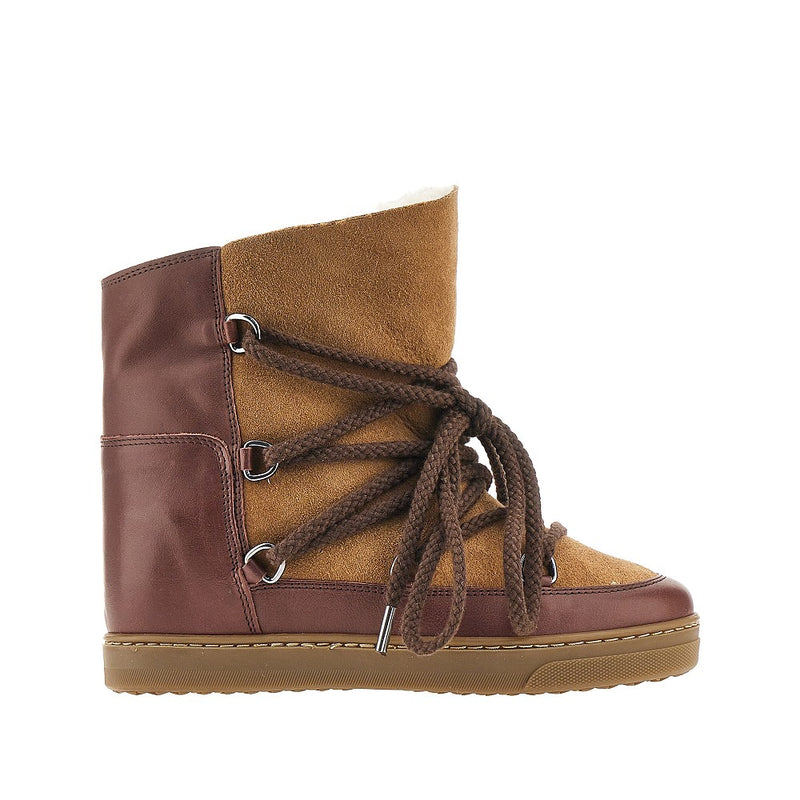Isabel Marant Isabel Marant Nowles Leather Booties Brown - World Class Fashion