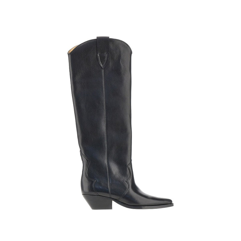 Isabel Marant Isabel Marant Denvee Leather Boots Black - World Class Fashion