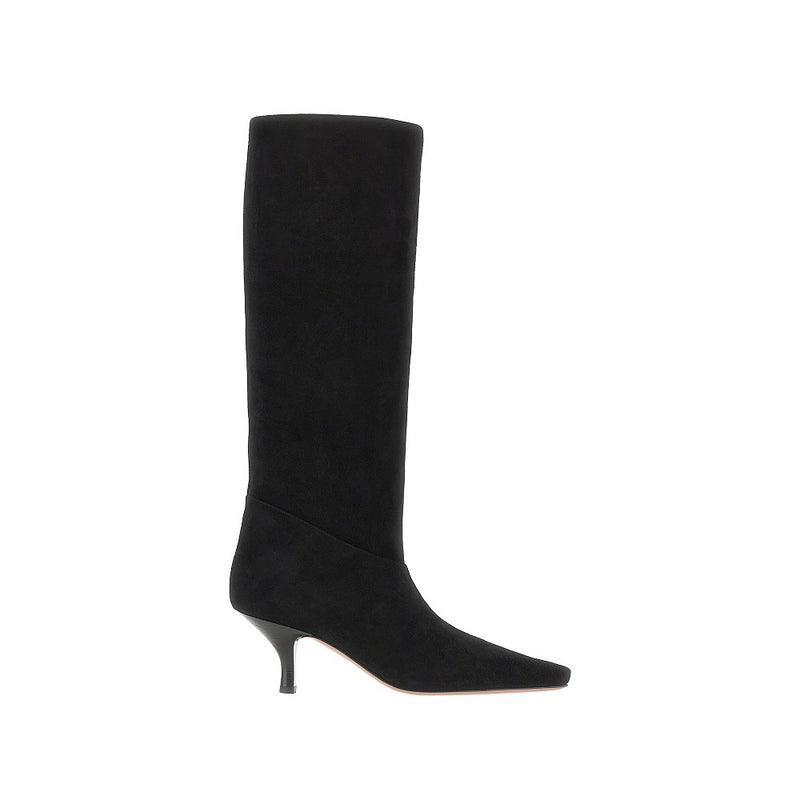 Paris Texas Paris Texas Rose Suede Leather Boots Black - World Class Fashion