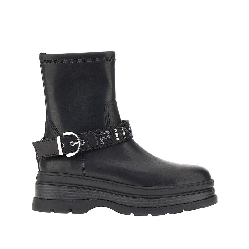 Pinko Pinko Eva Leather Boots Black Women - World Class Fashion