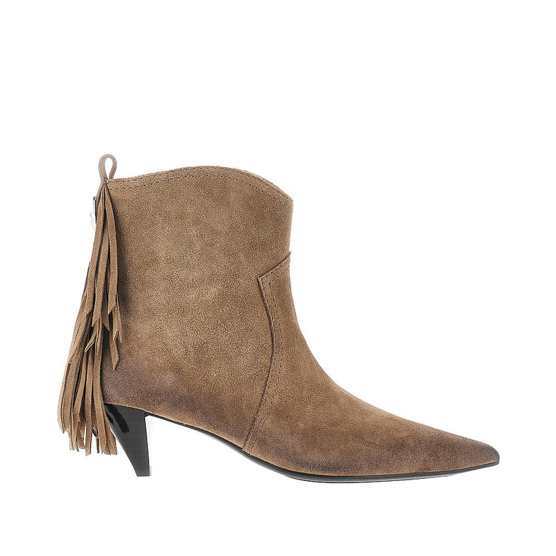Pinko Pinko Didi Suede Leather Boots Beige - World Class Fashion