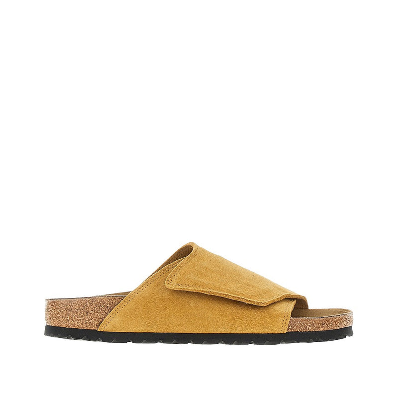 Birkenstock Birkenstock Solana Suede Leather Slides Yellow - World Class Fashion
