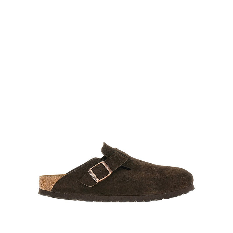 Birkenstock Birkenstock Boston Suede Leather Sandals Brown - World Class Fashion