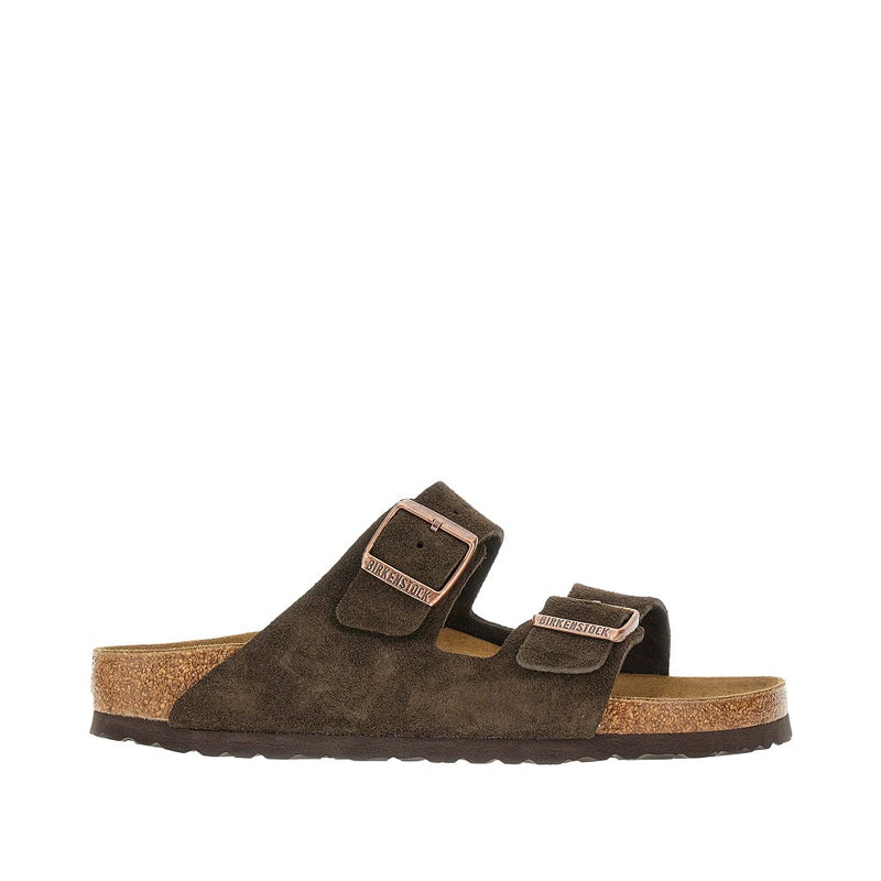 Birkenstock Birkenstock Arizona Suede Leather Sandals Brown - World Class Fashion