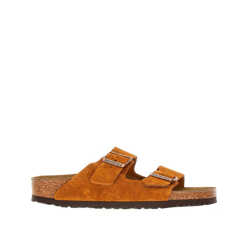 Birkenstock Birkenstock Arizona Suede Leather Sandals Brown - World Class Fashion