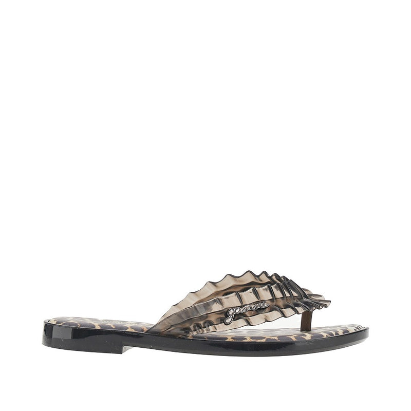 Ganni Ganni X Melissa Rubber Thong Slides Black Women - World Class Fashion