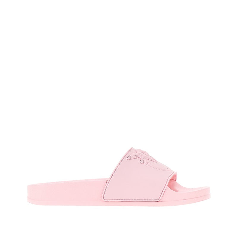 Pinko Pinko Love Birds Logo Rubber Slides Pink - World Class Fashion