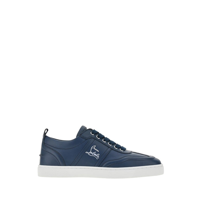 Christian Louboutin Christian Louboutin Retero Leather Sneakers Blue - World Class Fashion