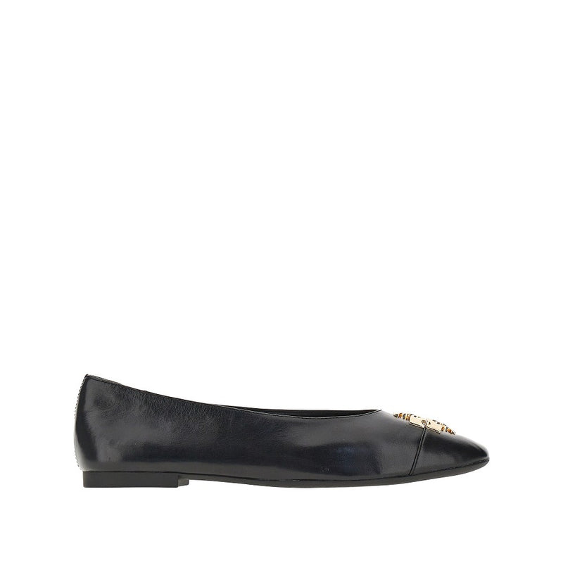 Tory Burch Tory Burch Charlie Nappa Leather Ballerinas Black - World Class Fashion