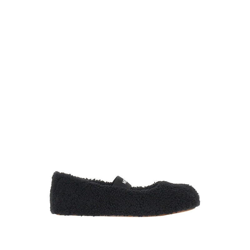 Moon Boot Moon Boot Shearling Ballet Flats Black Women - World Class Fashion