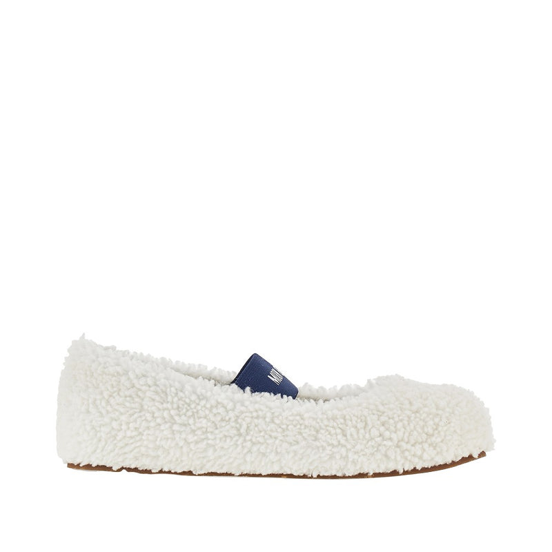 Moon Boot Moon Boot Shearling Ballet Flats White Women - World Class Fashion