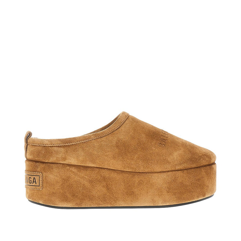 Balenciaga Balenciaga Alaska Soft Platform Clogs Beige - World Class Fashion