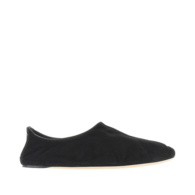 The Row The Row Stellene Suede Leather Slippers Black - World Class Fashion