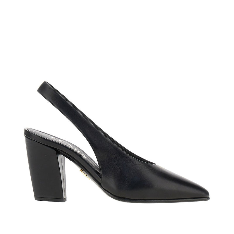 Prada Prada Leather Slingback Pumps Black Women - World Class Fashion