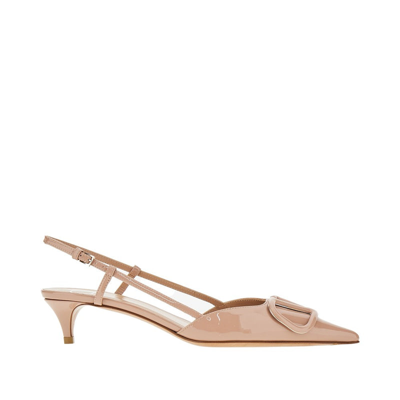 Valentino Garavani Valentino Garavani Patent Leather Slingback Pumps Pink - World Class Fashion