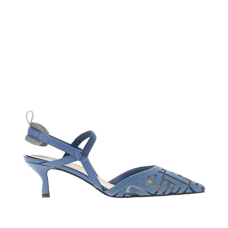 Fendi Fendi Colibrì Lite Slingback Pumps Blue Women - World Class Fashion