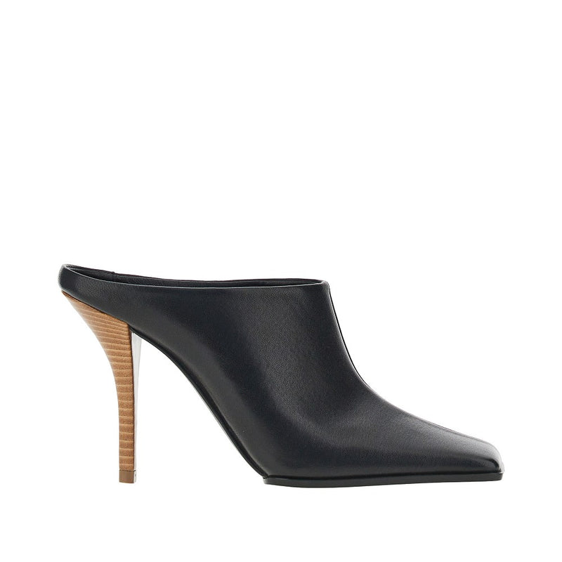 Alaia Alaia Squared-toe Leather Mules Black - World Class Fashion