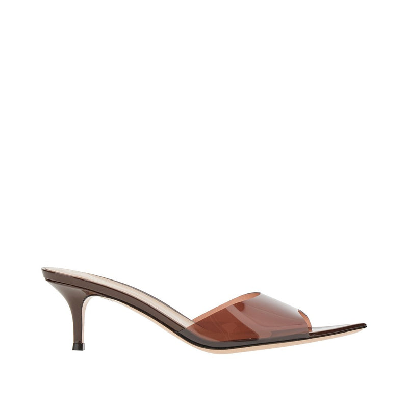 Gianvito Rossi Gianvito Rossi Elle PVC Mules Brown - World Class Fashion