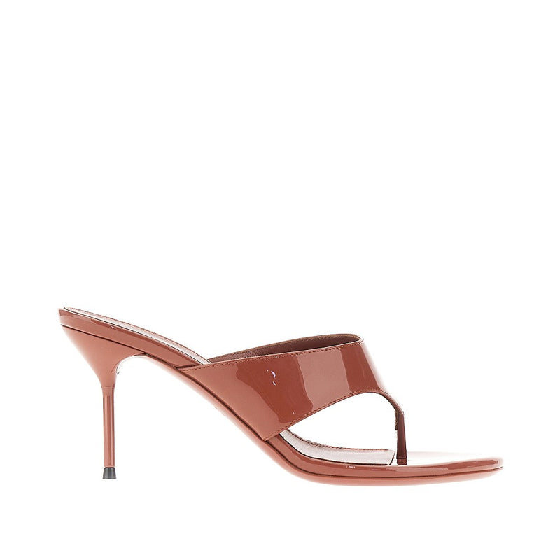 Paris Texas Paris Texas Lidia Patent-leather Thong Mules Brown - World Class Fashion