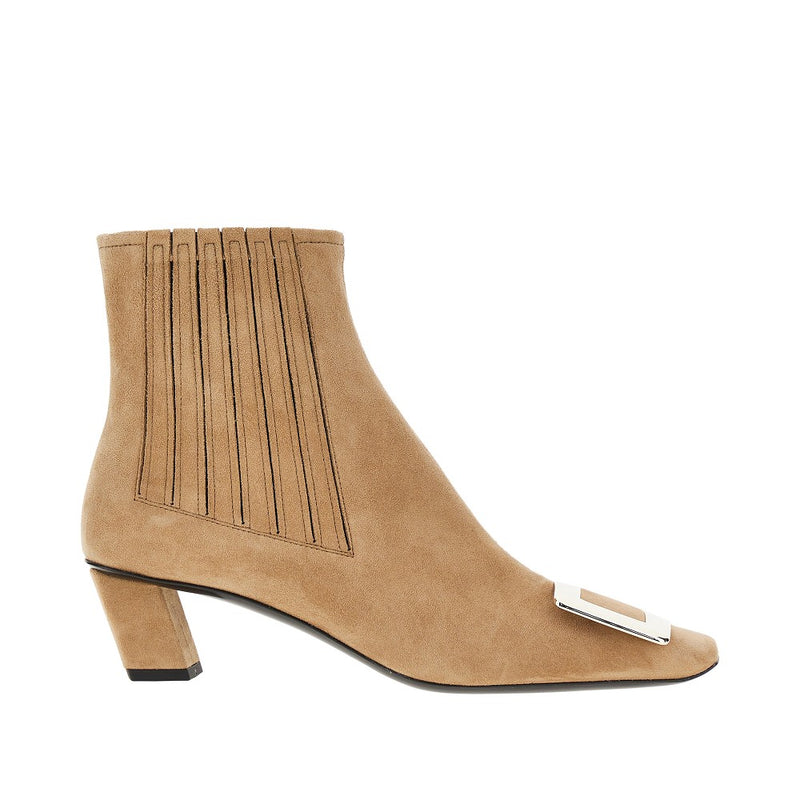 Roger Vivier Roger Vivier Belle Vivier Chelsea Boots Beige - World Class Fashion
