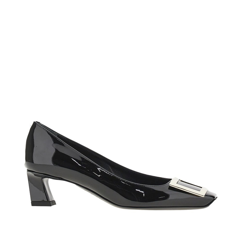 Roger Vivier Roger Vivier Trompette Patent Leather Pumps Black - World Class Fashion