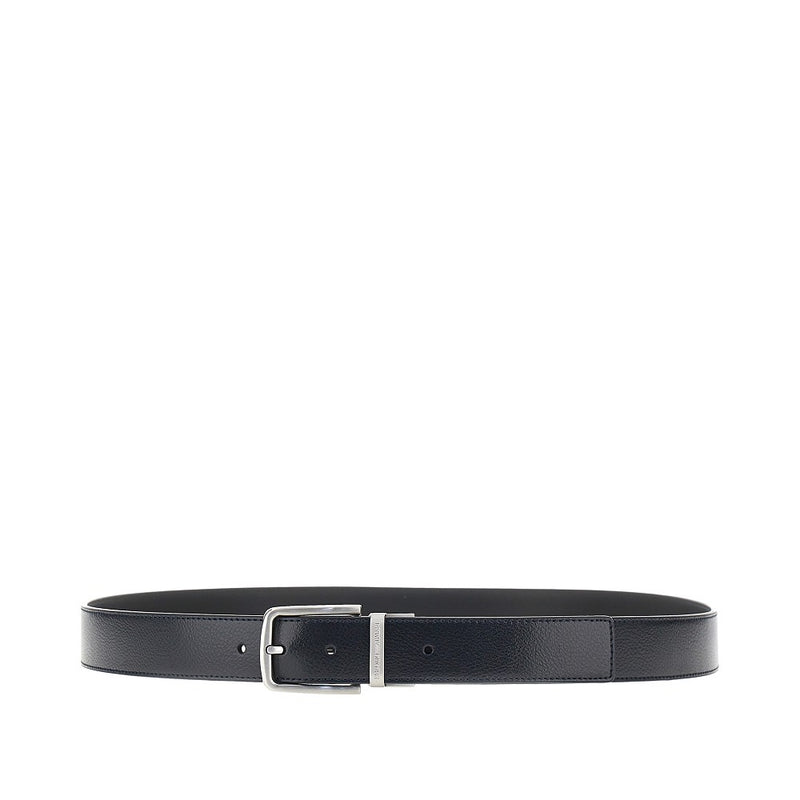 Emporio Armani Emporio Armani Reversible Leather Belt Blue Men - World Class Fashion