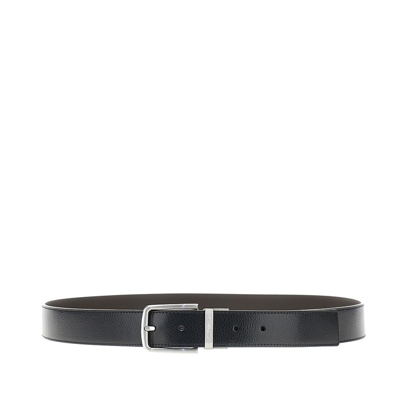 Emporio Armani Emporio Armani Reversible Leather Belt Black/Brown Men - World Class Fashion