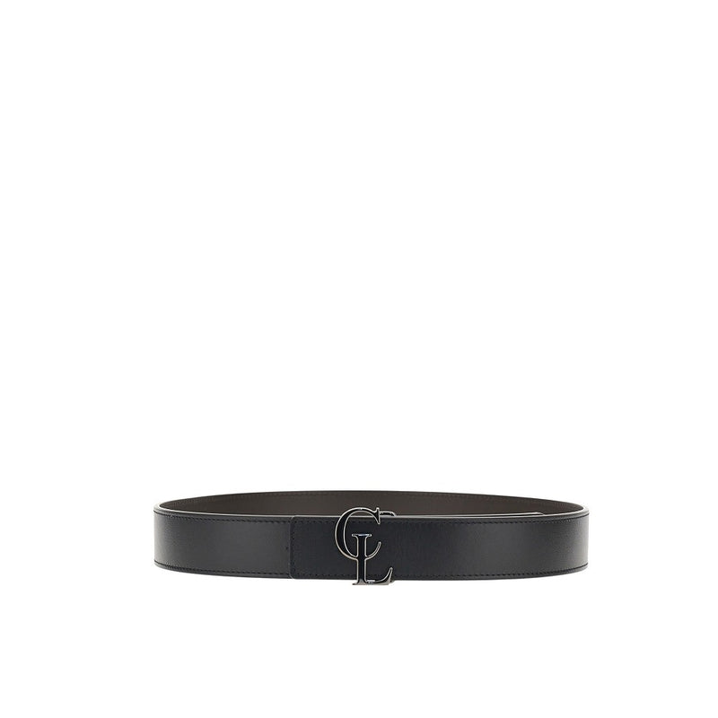 Christian Louboutin Christian Louboutin CL Leather Reversible Belt Black - World Class Fashion