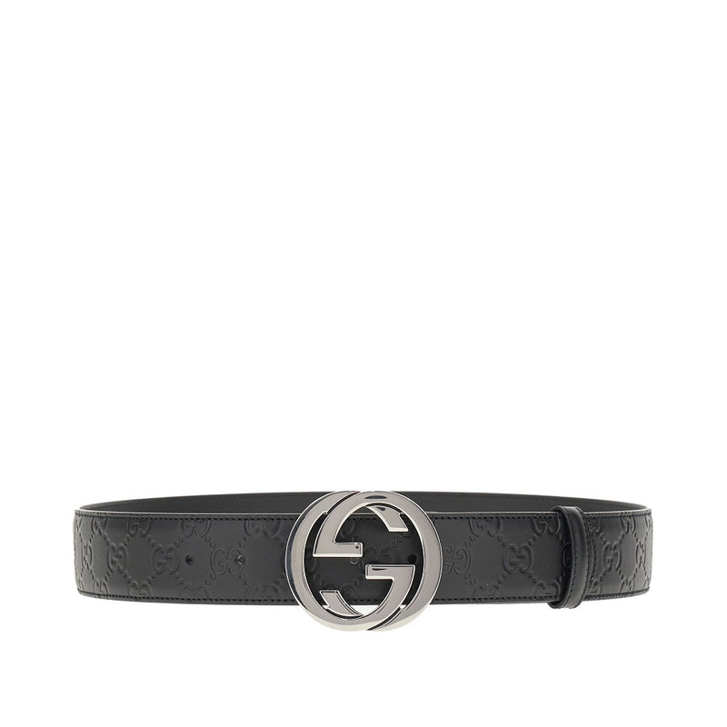 Gucci Gucci 'Gucci Signature' Leather Belt Black - World Class Fashion