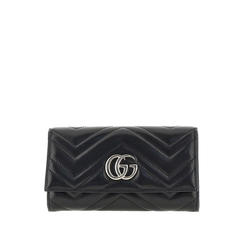 Gucci Gucci GG Marmont Leather Wallet Black - World Class Fashion