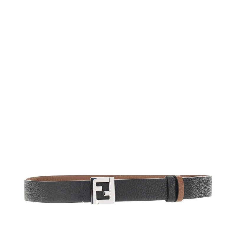 Fendi Fendi FF Leather Reversible Belt Multicolor - World Class Fashion