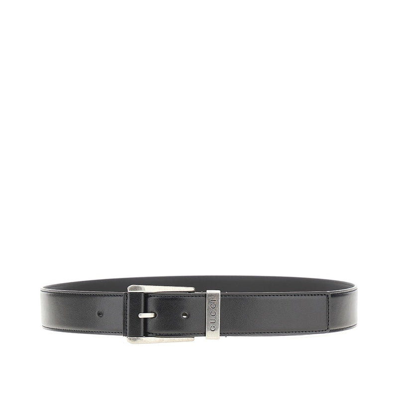 Gucci Gucci Leather Belt With Logo - World Class Fashion