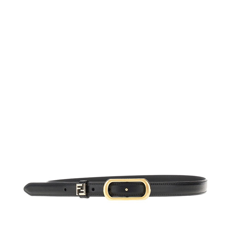 Fendi Fendi 'FF' Leather Belt Black Women - World Class Fashion