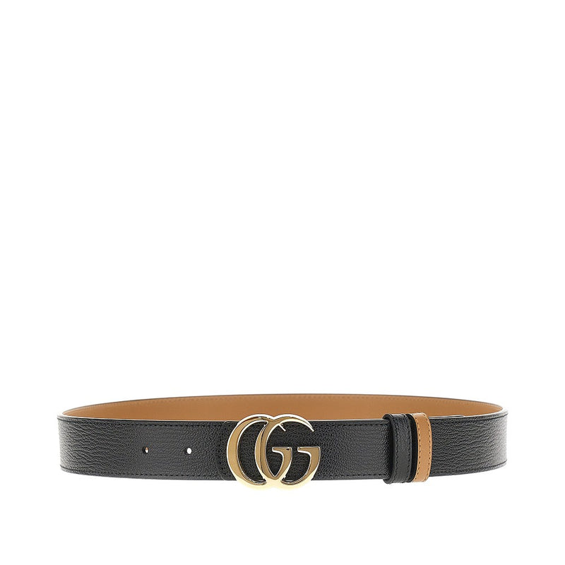 Gucci Gucci GG Marmont Reversible Leather Belt Black - World Class Fashion