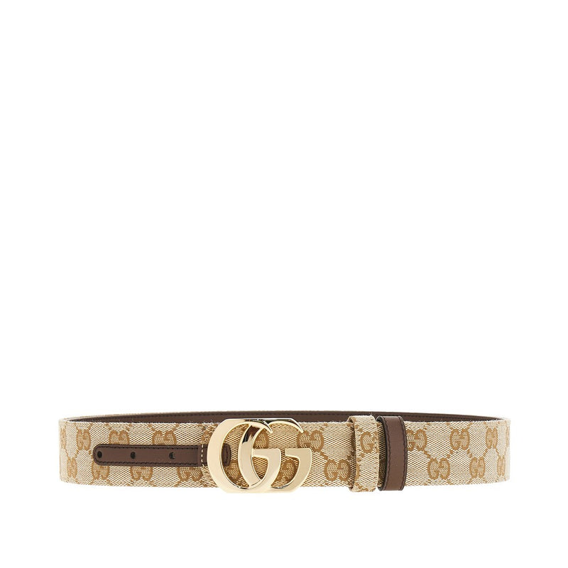 Gucci Gucci Cut GG Marmont Reversible Belt Brown - World Class Fashion