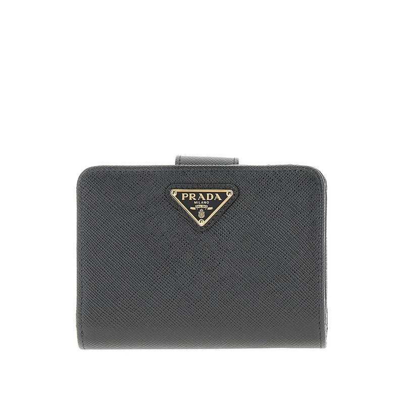 Prada Prada Saffiano Leather Small Wallet Black Women - World Class Fashion