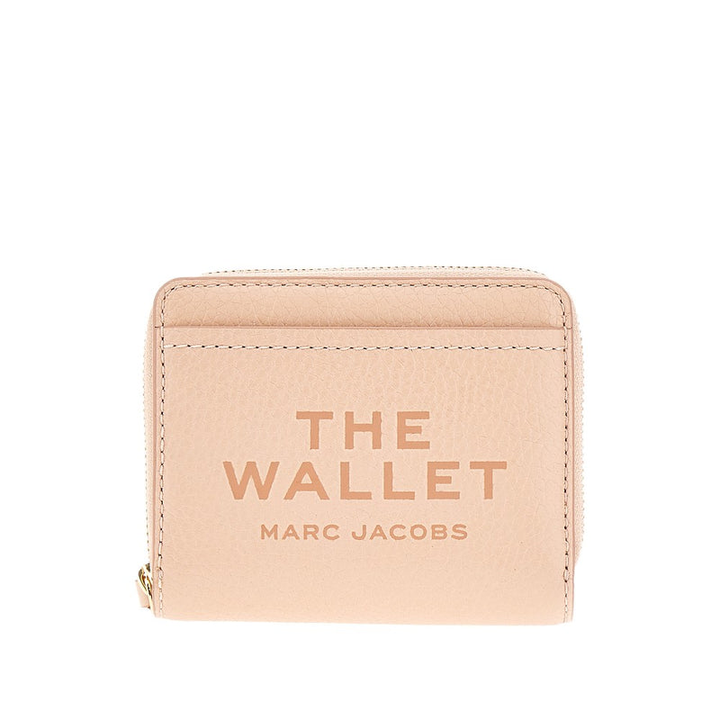 Marc Jacobs Marc Jacobs Grained Leather Mini Compact Wallet Pink - World Class Fashion