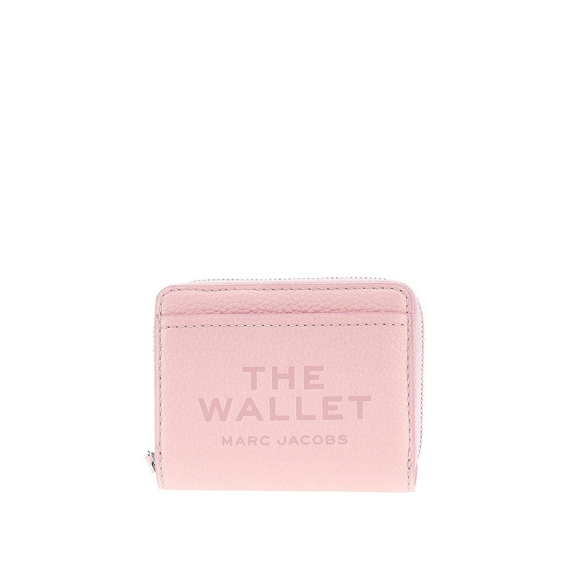 Marc Jacobs Marc Jacobs Grained Leather Mini Compact Wallet Pink - World Class Fashion