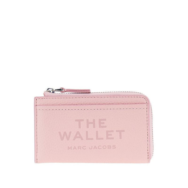 Marc Jacobs Marc Jacobs Grained Leather Zip Wallet Pink - World Class Fashion