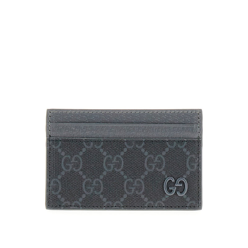 Gucci Gucci Cardholder with Lacquered GG Detail Grey - World Class Fashion