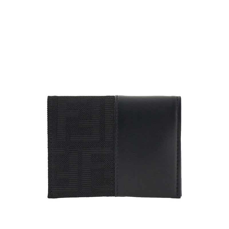 Fendi Fendi FF Jacquard Bi-fold Card Holder Black - World Class Fashion
