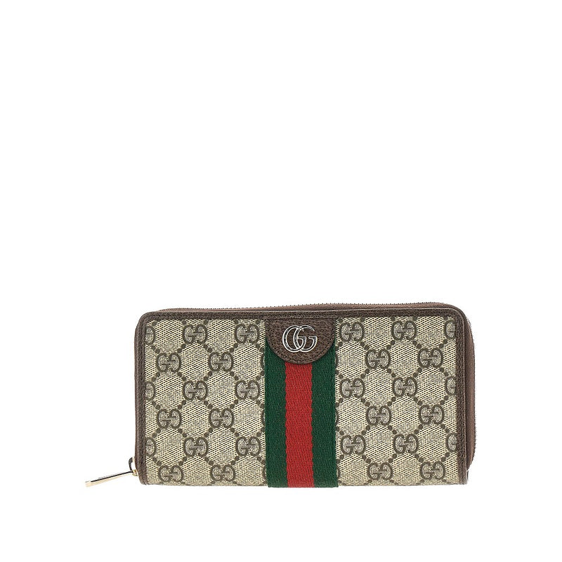 Gucci Gucci Ophidia Zip-around Wallet Beige Women - World Class Fashion