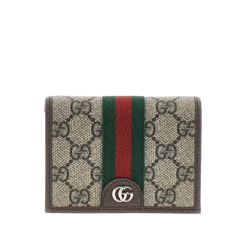 Gucci Gucci GG Supreme Bi-fold Wallet Beige Women - World Class Fashion