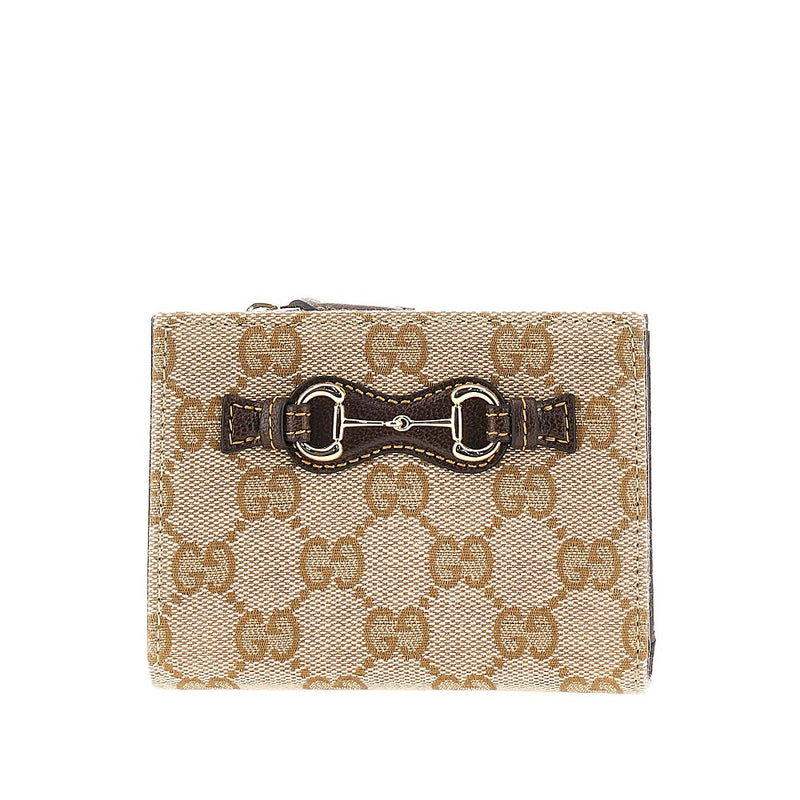 Gucci Gucci GG Canvas Bi-fold Wallet Brown Women - World Class Fashion