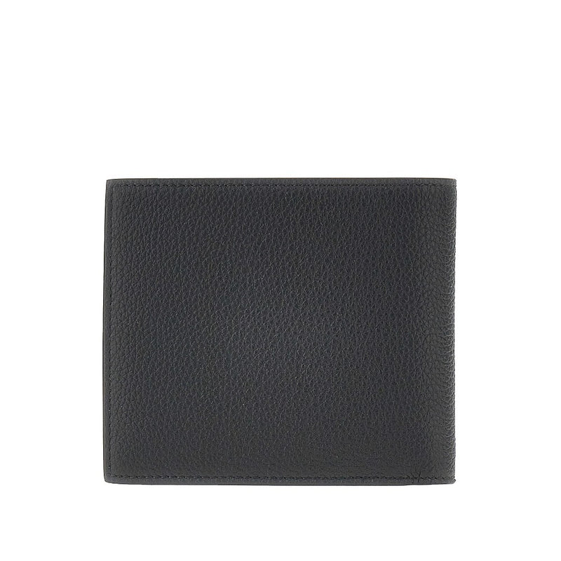 Thom Browne Thom Browne Grained Leather Bi-fold Wallet Black - World Class Fashion