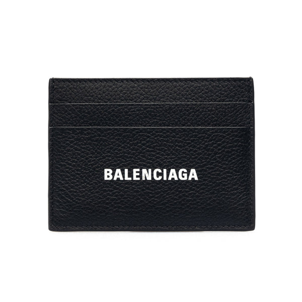 Balenciaga Balenciaga Grained Leather Cash Cardholder Black - World Class Fashion