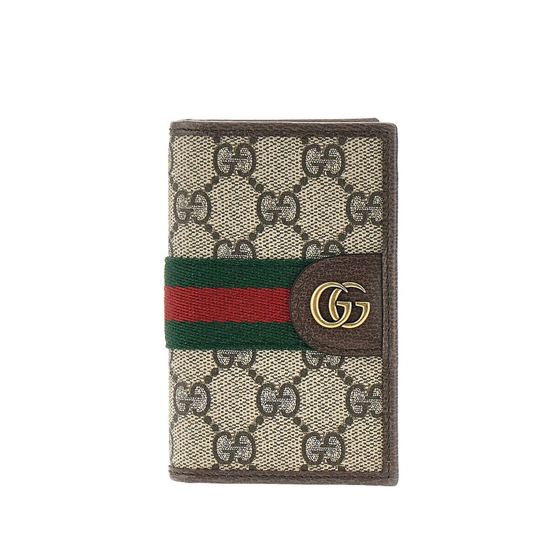 Gucci Gucci GG Supreme Ophidia Card Holder Beige - World Class Fashion