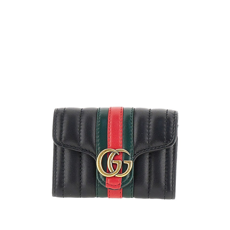 Gucci Gucci Nappa Leather Cardholder Black Women - World Class Fashion