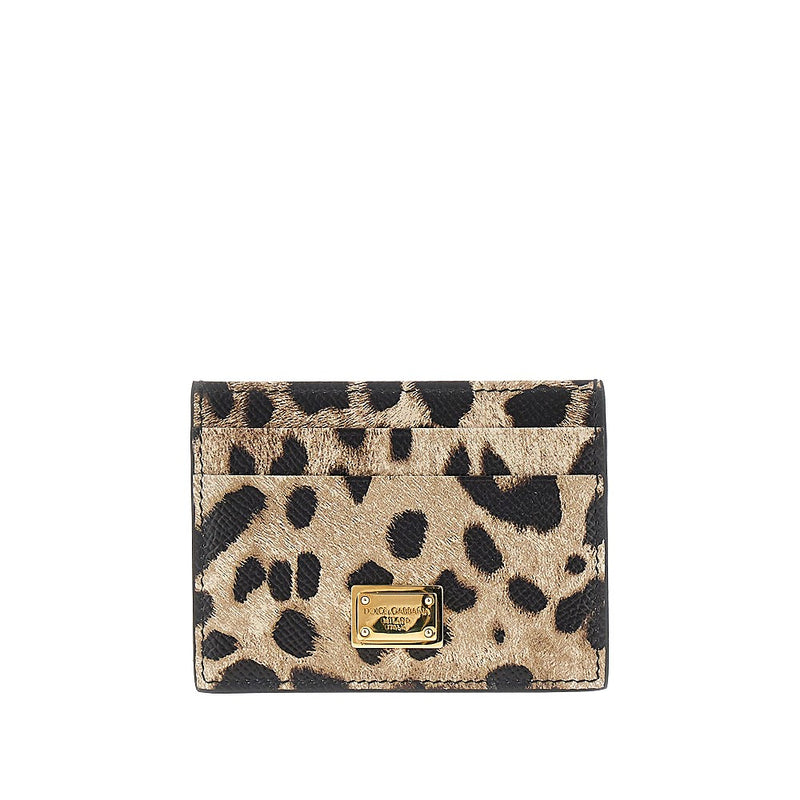 Dolce&gabbana Dolce&gabbana Leopard-print Leather Cardholder Multicolor - World Class Fashion